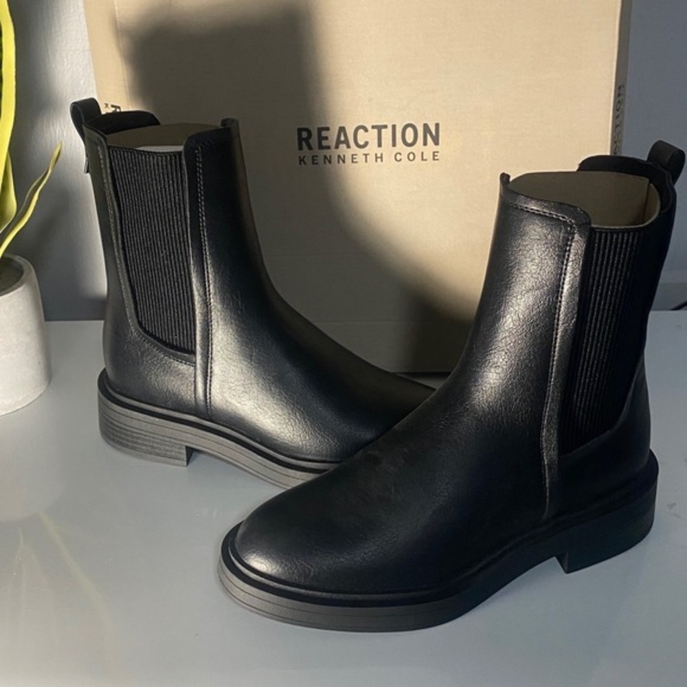 Reaction Kenneth Cole Boots Black Ankle Booties‎ RL24ANC01 Womens 5.5 NEW